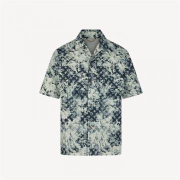 LV 1A8HGD 男士深蓝色 挂毯图案夏威夷衬衫