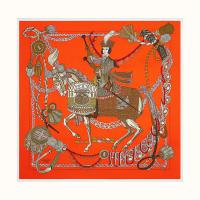 HERMES H003618S 女士橙色 Le Timbalier scarf 90