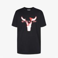 GIVENCHY BM711N3002 男士黑色 GIVENCHY BULL 超大 T恤