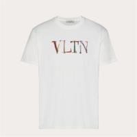 VALENTINO VV3MG10V74634U 男士白色 VLTN GRAPH 印花 T恤