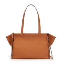 LOEWE 309.12AA93 女士棕色 小号柔软粒面牛皮 Cushion Tote 手袋