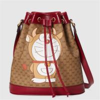 GUCCI 655597 女士红色 Doraemon x Gucci 联名系列新年特别款小号水桶包