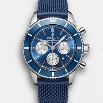 Breitling AB0162161C1S1 男士蓝色表盘 超级海洋文化二代 B01 计时腕表 44
