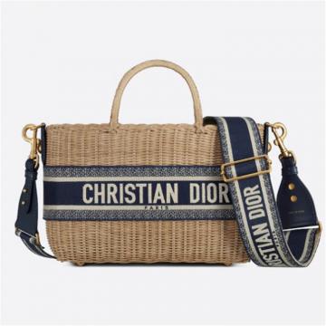 DIOR M7601CMVO 女士蓝色 DIOR WICKER 篮子包