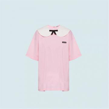 MIUMIU MJN274 女士粉色 平纹针织 T恤