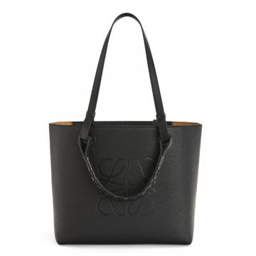 LOEWE A717S72X03 女士黑色 小号粒面牛皮 Anagram Tote 手袋