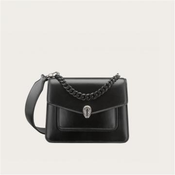 BVLGARI 290875 女士黑色 Serpenti Forever 斜跨包