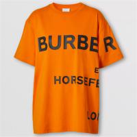 BURBERRY 80407661 女士深橘色 Horseferry 印花棉质宽松 T恤衫