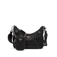 PRADA 1BH204 女士黑色 Prada Re-Edition 2005 软羊皮手袋