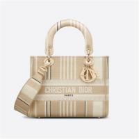 DIOR M0565OJAT 女士米色 中号 LADY D-LITE 手袋