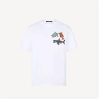 LV 1A8QXN 男士白色 MONOGRAM 动物图案串珠 T恤