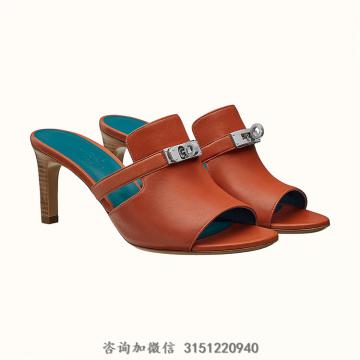 HERMES H211241Z  女士粘土红色 Cute 凉鞋