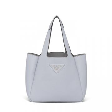 PRADA 1BG335 女士矢车菊蓝色 Prada Dynamique 牛皮手提包