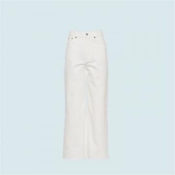 MIUMIU MP1442 女士白色 棉质长裤