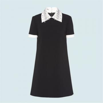 MIUMIU MF4210 女士黑色 装饰元素卡迪连衣裙