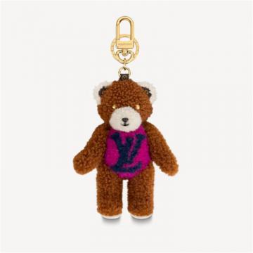 LV M69854 女士棕色 LV TEDDY BEAR 包饰与钥匙扣