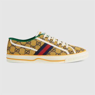 GUCCI 663657 男士黄色 GG Multicolor Gucci Tennis 1977 运动鞋