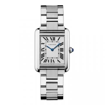 Cartier W5200013 女士白色表盘 TANK SOLO 腕表