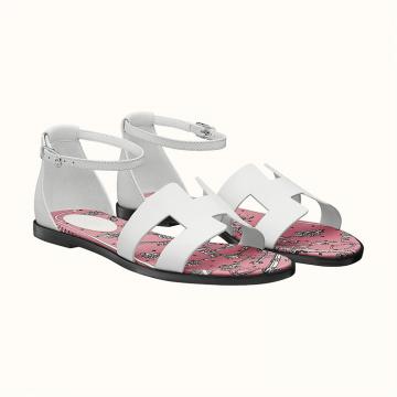 HERMES H202213Z 女士白色 Santorini 凉鞋