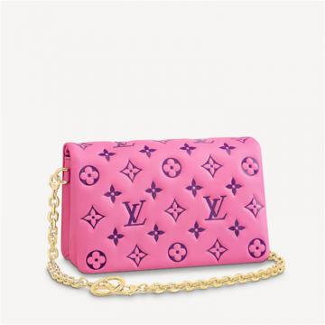 LV M80745 女士粉色 POCHETTE COUSSIN 链条包