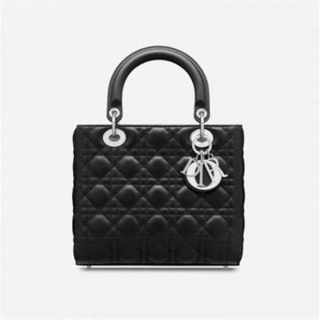 DIOR M0565PNGE 女士黑色 中号哑光 LADY DIOR 手袋