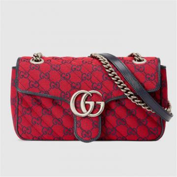 GUCCI 443497 女士红色 520 GG Marmont 小号肩背包