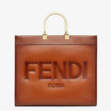 FENDI 8BH372AF2GF0QVK 女士自然色 FENDI 大号阳光购物手提袋