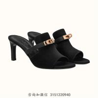 HERMES H211141Z  女士黑色 Cute 凉鞋