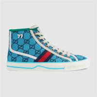 GUCCI 663679 女士蓝色 GG Multicolor Gucci Tennis 1977 高帮运动鞋