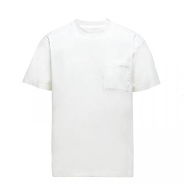 PRADA UJN396 男士白色 弹力棉和府绸 T恤