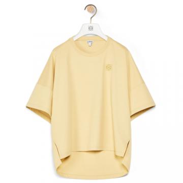 LOEWE S359341XA4 女士黄色 超大号短款棉质 Anagram T恤