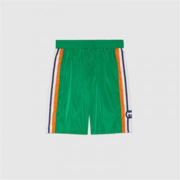 GUCCI 599576 男士绿色 互扣式 双G 泳裤