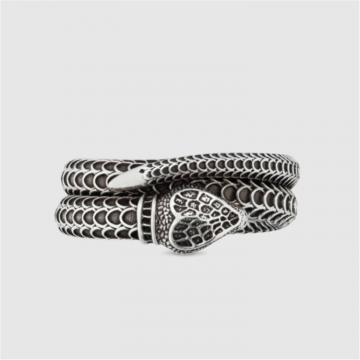 GUCCI 577294 女士银色 Gucci Garden 纯银灵蛇造型戒指