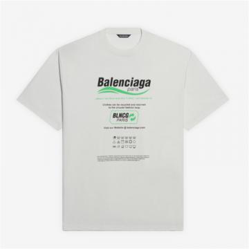 BALENCIAGA 651795TKVF89085 男士白色 DRY CLEANING BOXY T-SHIRT IN WHITE 