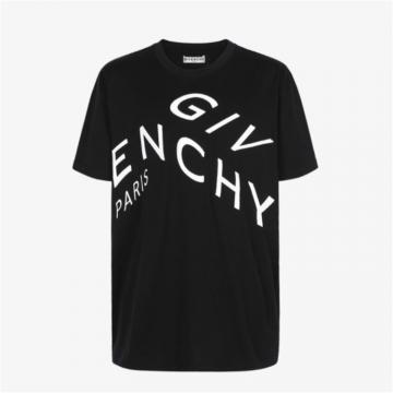 GIVENCHY BM70YD3002 男士黑色 GIVENCHY REFRACTED 超大刺绣 T恤