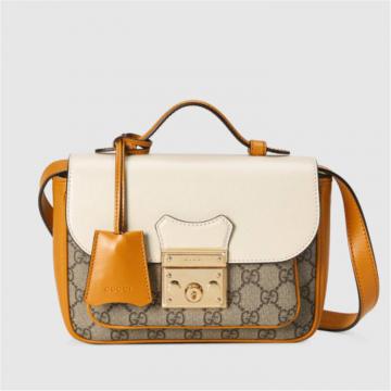 GUCCI 658487 女士白色 Padlock 迷你手袋 