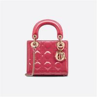 DIOR M0505OWCB 女士莓粉色 迷你 LADY DIOR 手袋