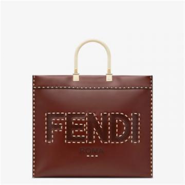 FENDI 8BH386AFL5F1E8Q 女士棕色 FENDI 阳光购物手提袋
