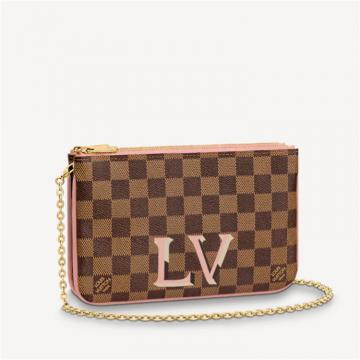 LV N60254 女士咖格 DOUBLE ZIP POCHETTE 手袋