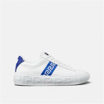 VERSACE DSU8404 男士白色拼蓝色 希腊回纹运动鞋