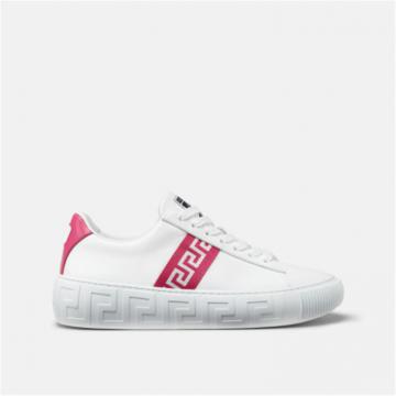 VERSACE DST644D 女士白色拼粉色 希腊回纹运动鞋