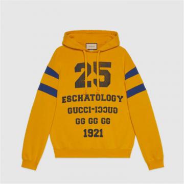 GUCCI 655469 男士黄色 “25 Gucci”印花卫衣
