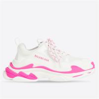 BALENCIAGA 524039W2CA35390 女士荧光粉色拼白色 Triple S 运动鞋