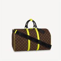 LV M45866 男士荧光黄 KEEPALL BANDOULIÈRE 50 旅行袋