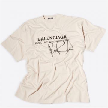 BALENCIAGA 676589TLV579057 男士白色 RuPaul Oversized T恤