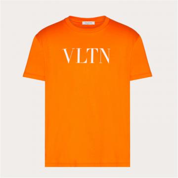 VALENTINO TV0MG10V3LECK0 男士橙色 VLTN 印纹 T恤