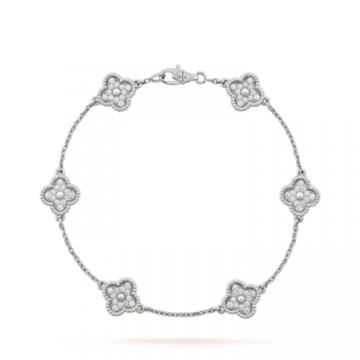Van Cleef & Arpels VCARO85700 女士银色 Sweet Alhambra 手链