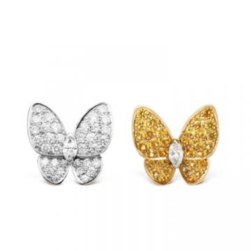 Van Cleef & Arpels VCARB15100 女士黄色 Two Butterfly 耳环