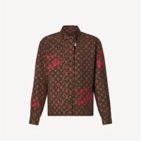 LV 1A99JH 女士咖色 LIPSTICK MONOGRAM 领饰衬衫