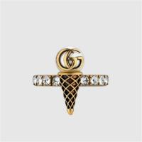 GUCCI 661956 女士金色 水晶 双G 冰淇淋造型戒指